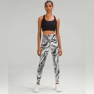 lululemon Swift Speed High Rise Tight Monochrome Swirl Jaquard Luxtreme Leggings